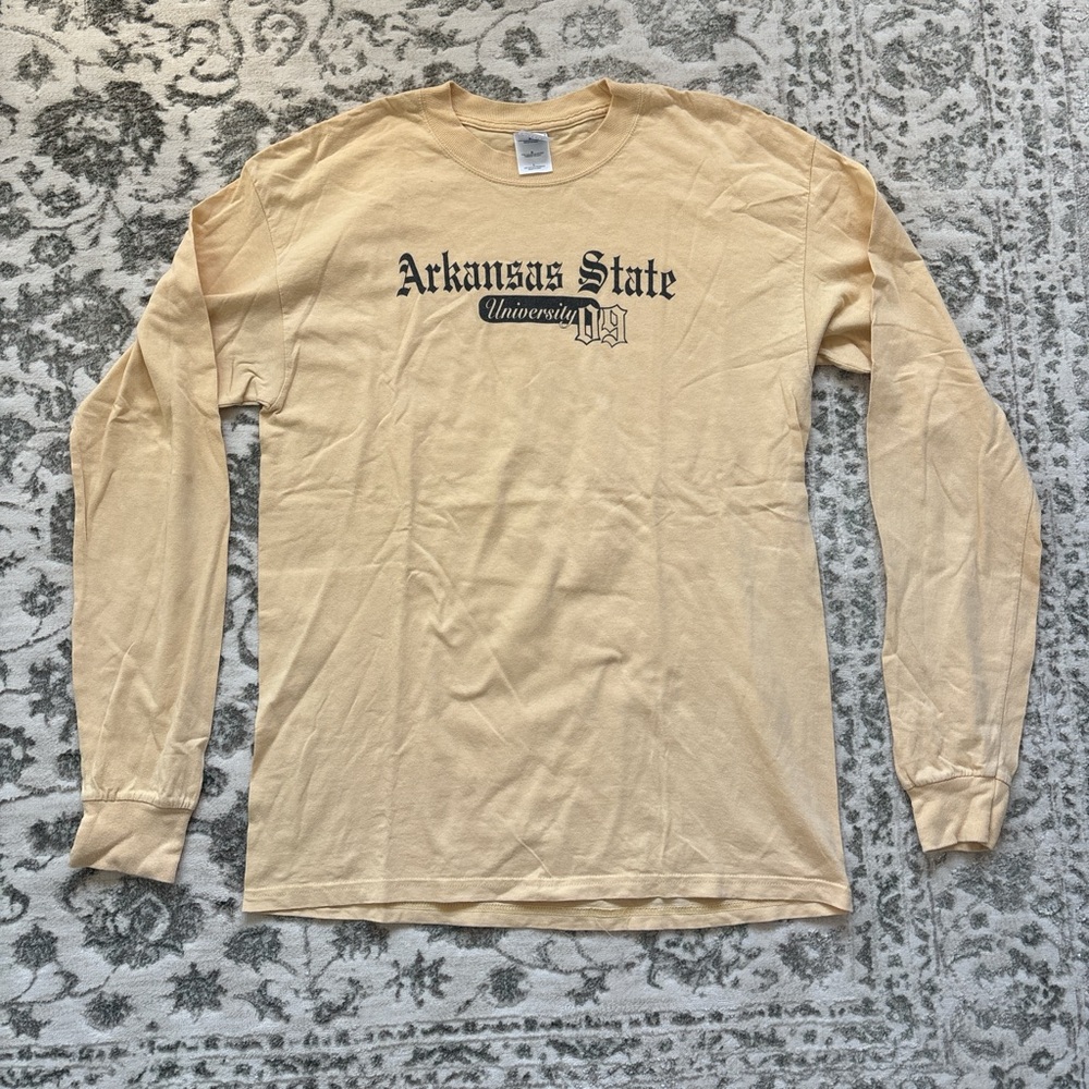 Arkansas State Tan Yellow Long Sleeve Shirt